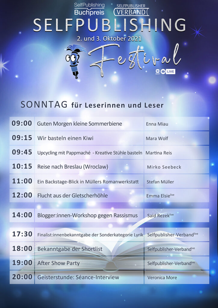 Selfpublishing Festival Programm Sonntag